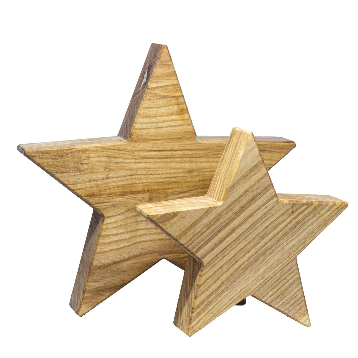 2er Set Holzsterne • Weihnachtssterne • Esche • geölt • Weihnachtsdekoration • Stern • Deko • personalisierbar