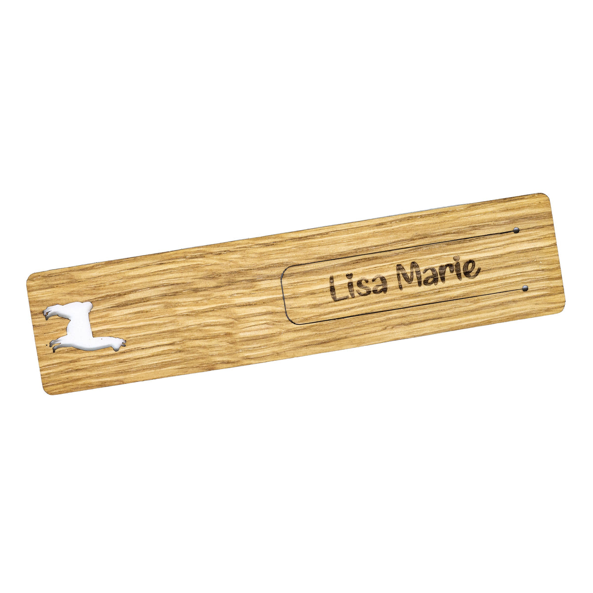 Lesezeichen aus Holz • personalisierter • Eiche geölt • Holz • Alpaka, Anker, Herz