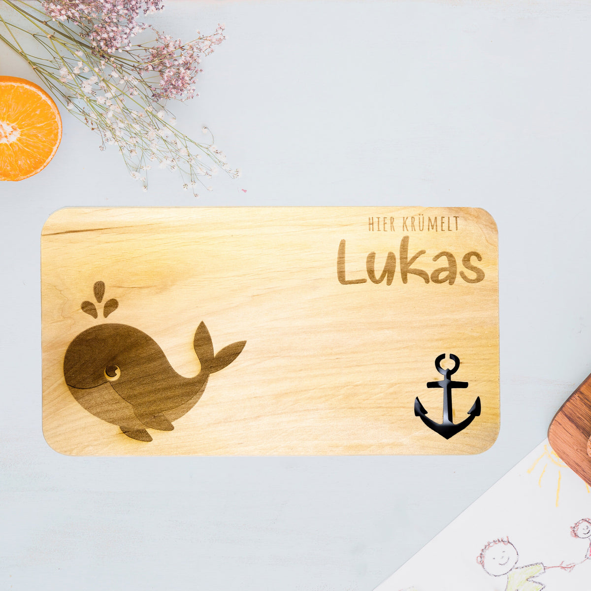 Frühstückbrettchen • Frühstücksbrett • personalisierbar • individuelle Gravur • ideal für Kinder