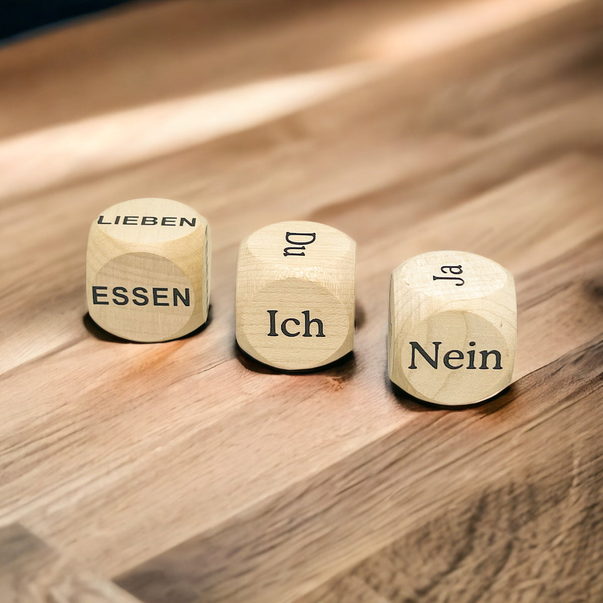 Würfel • Holzwürfel • Entscheidungswürfel • Liebeswürfel • 3cm