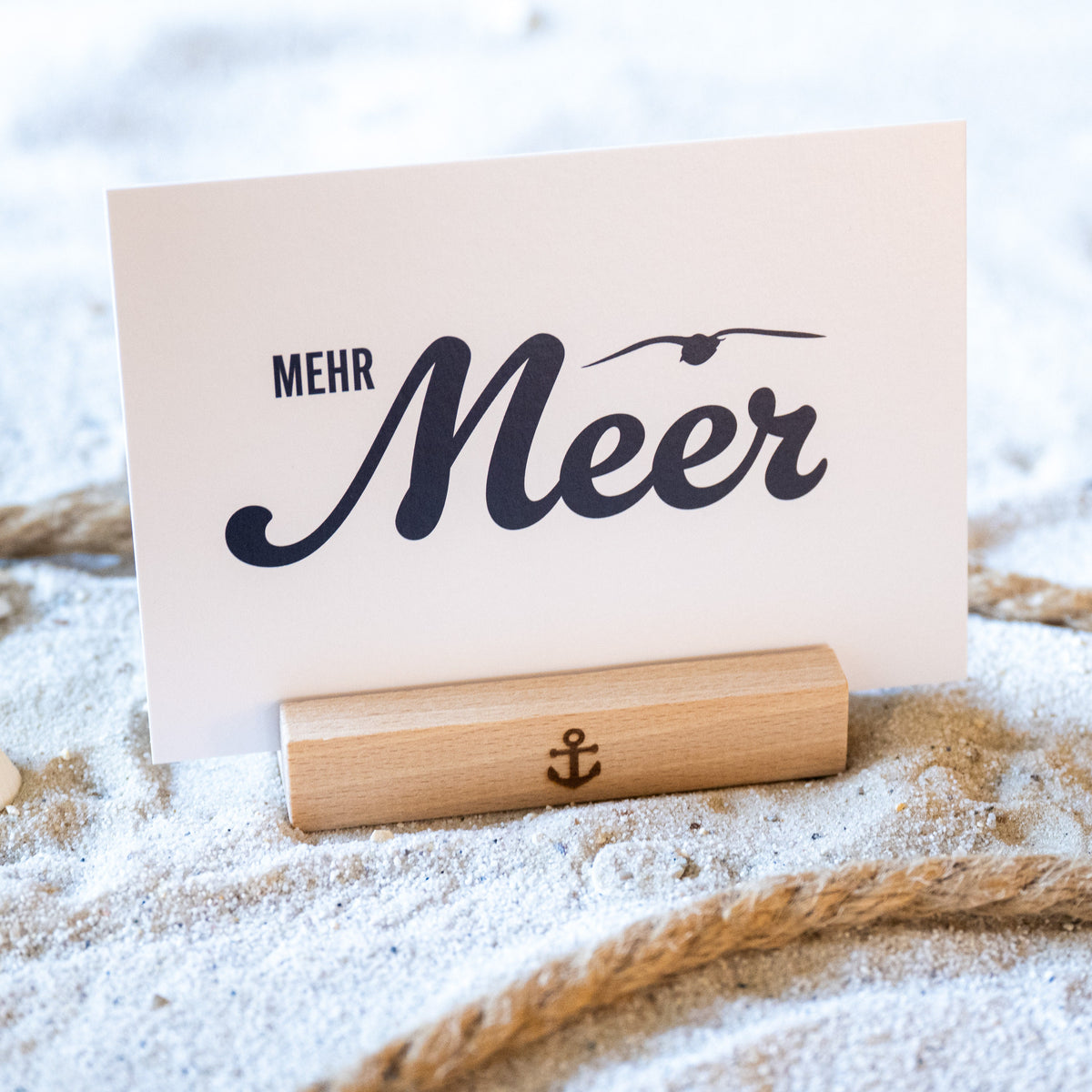 Postkarte • Ansichtskarte • norddeutsche Grußkarte • maritim "Mehr Meer" - DIN A6