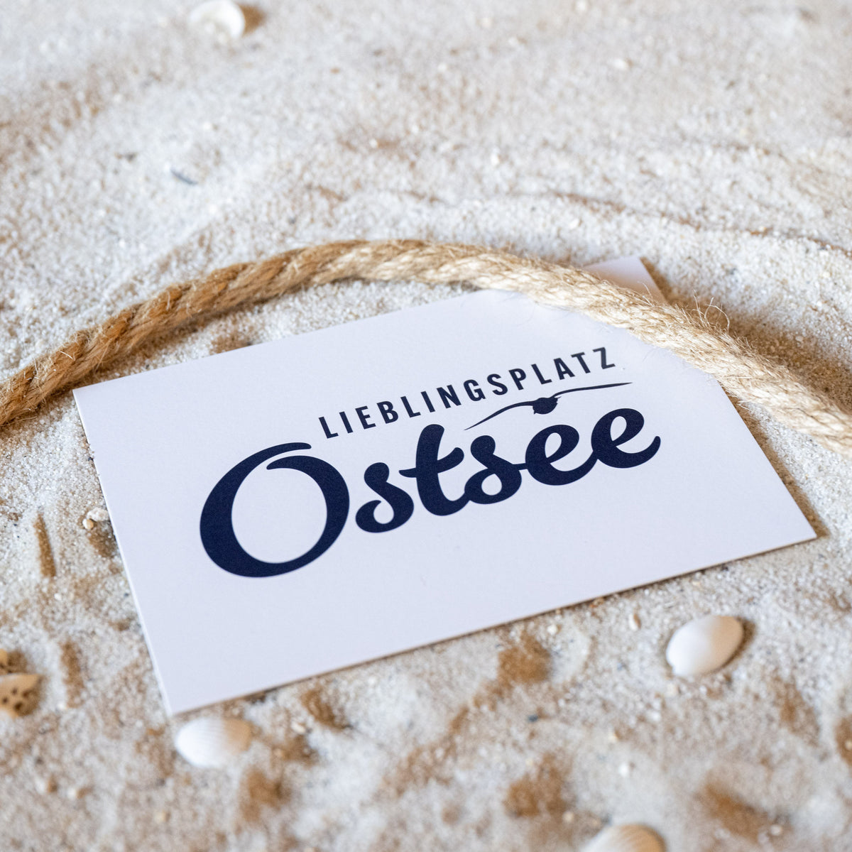 Postkarte • Ansichtskarte • norddeutsche Grußkarte • maritim "Lieblingsplatz Ostsee" - DIN A6