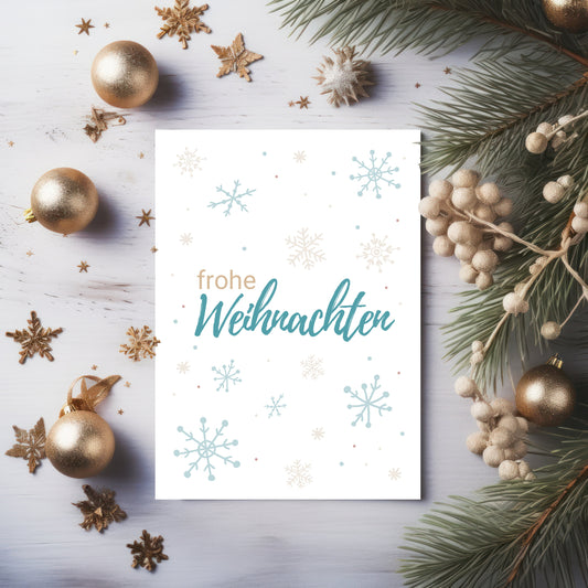 Weihnachtskarte - Postkarte Weihnachten - DIN A6 - Frohe Weihnachten