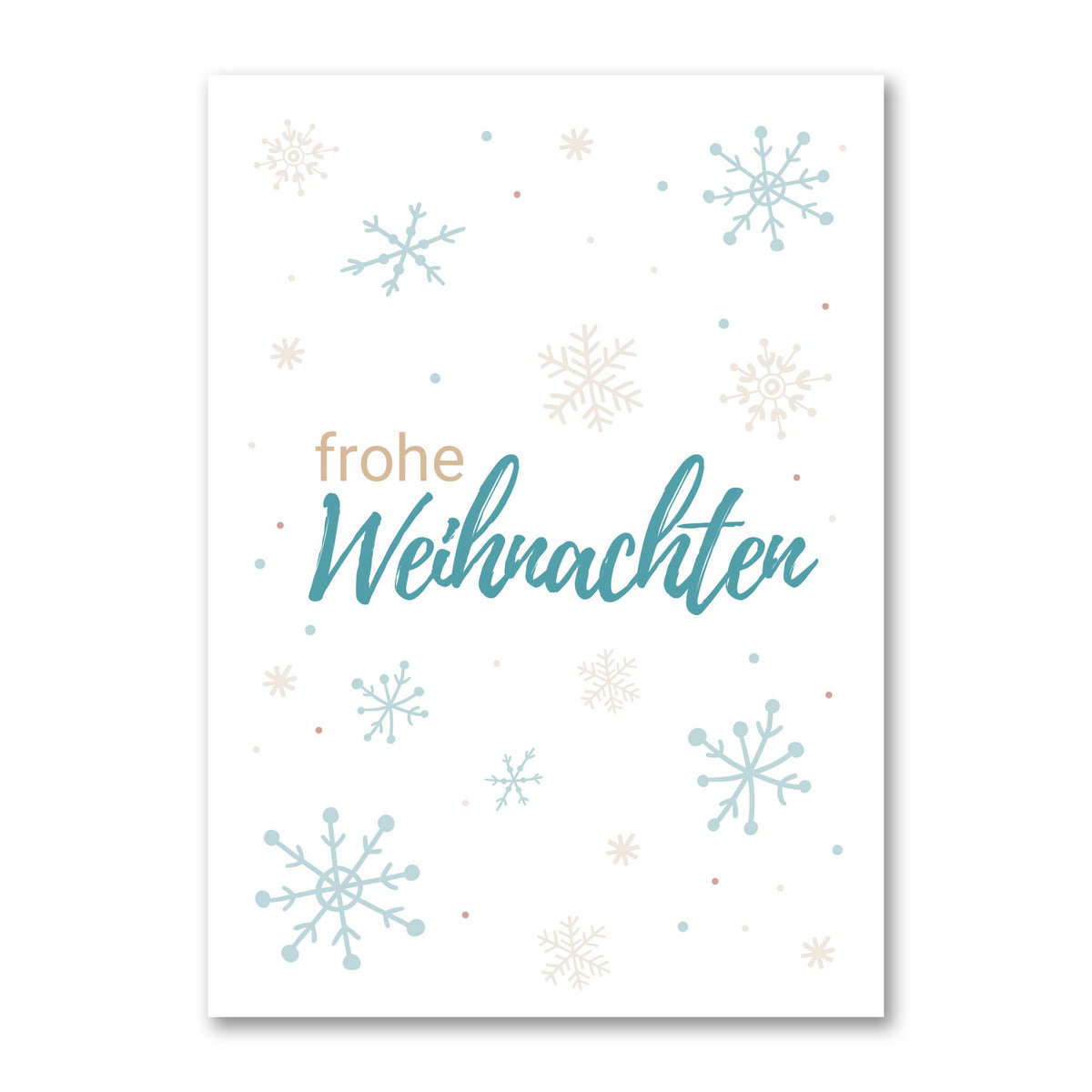 4er Set - Weihnachtskarten - Postkarte Weihnachten - DIN A6 - Frohe Weihnachten