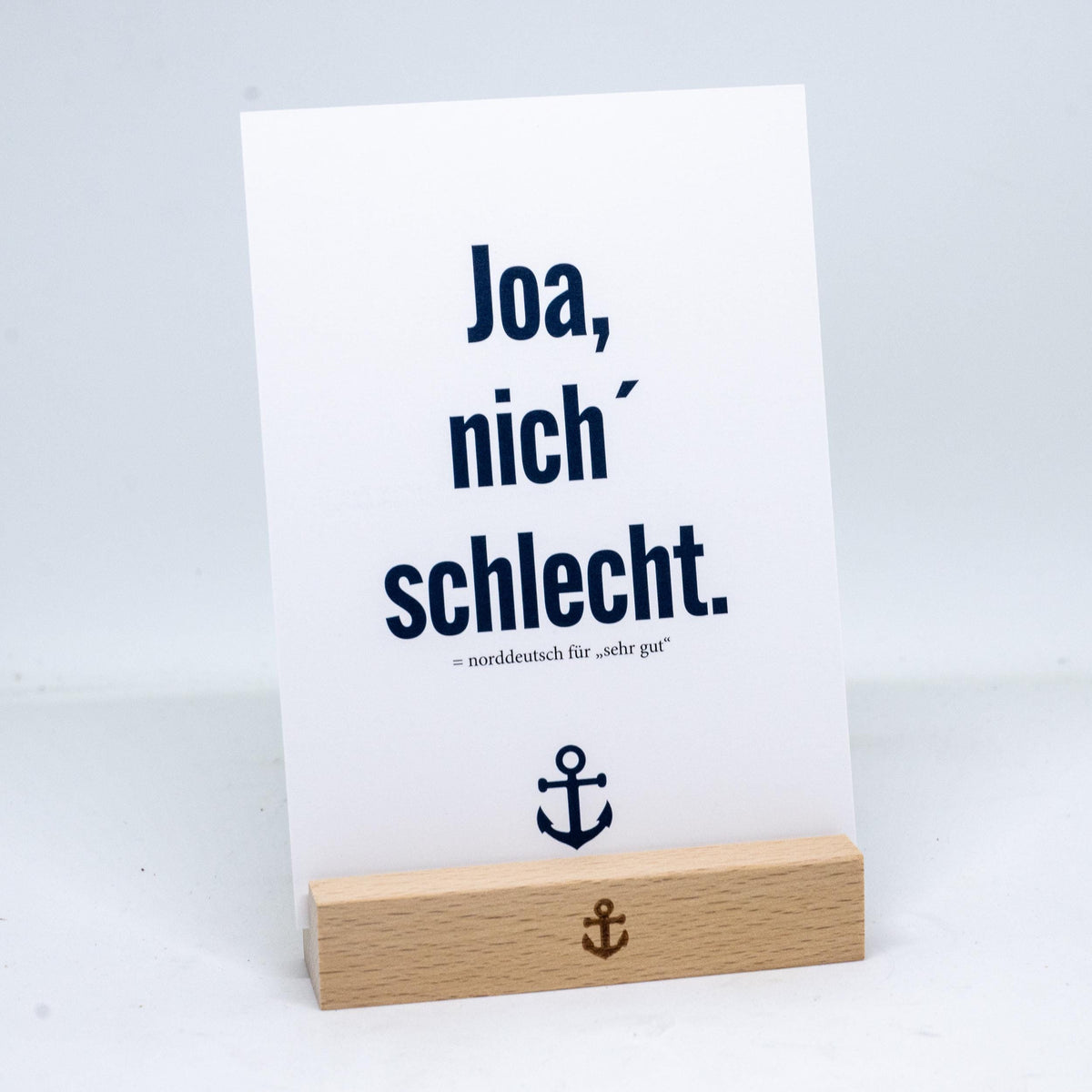 Postkarte • Ansichtskarte • norddeutsche Grußkarte • maritim "joa, nich schlecht." - DIN A6