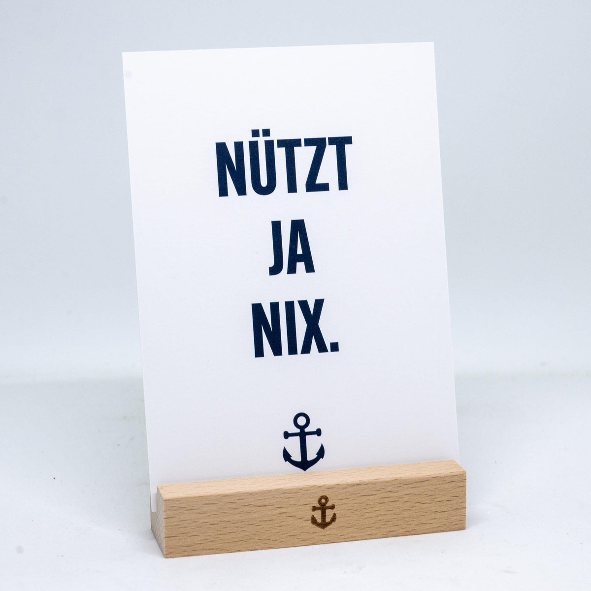 Postkarte • Ansichtskarte • norddeutsche Grußkarte • maritim "nützt ja nix" - DIN A6