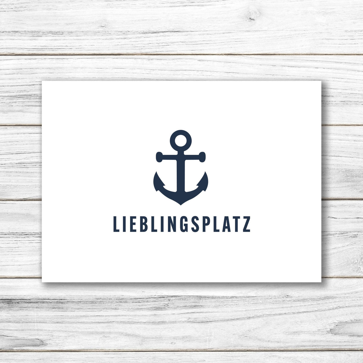 Postkarte • Ansichtskarte • norddeutsche Grußkarte • maritim "Lieblingsplatz" - DIN A6