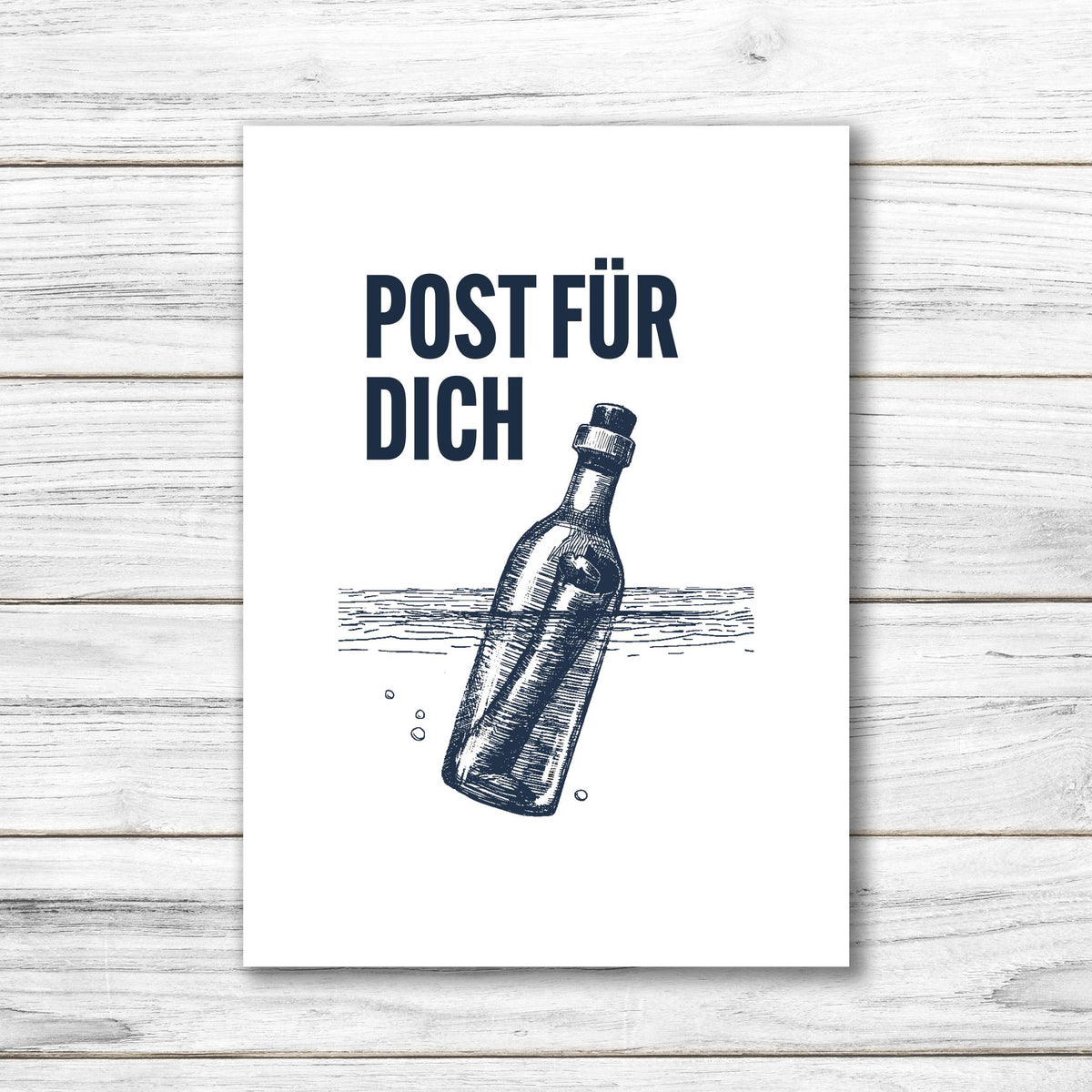 Postkarte • Ansichtskarte • norddeutsche Grußkarte • maritim "Post für dich" - DIN A6
