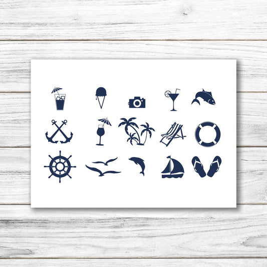 Postkarte • Ansichtskarte • norddeutsche Grußkarte • maritim "Sommermotive" - DIN A6