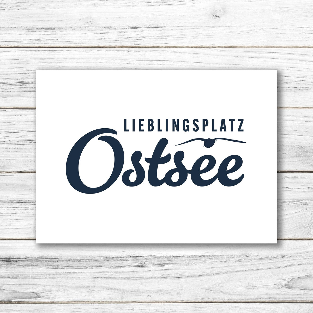 Postkarte • Ansichtskarte • norddeutsche Grußkarte • maritim "Lieblingsplatz Ostsee" - DIN A6