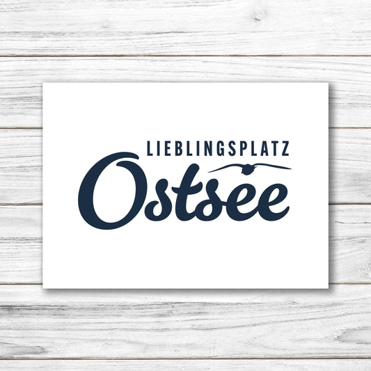 Postkarte • Ansichtskarte • norddeutsche Grußkarte • maritim "Lieblingsplatz Ostsee" - DIN A6