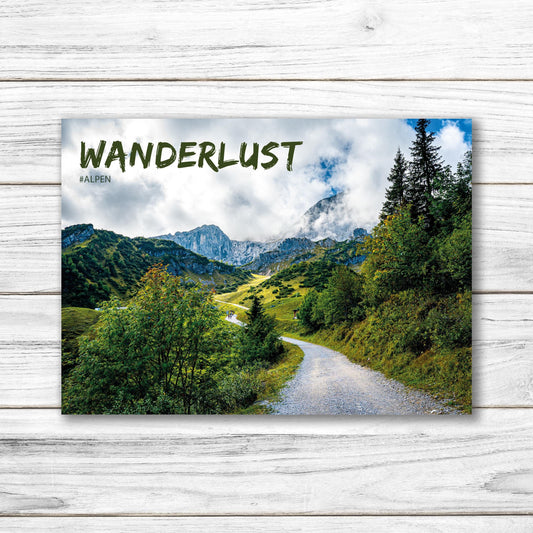 Postkarte - Ansichtskarte - Alpen - Wanderlust - Garmisch Partenkirchen - Berge - Wandern