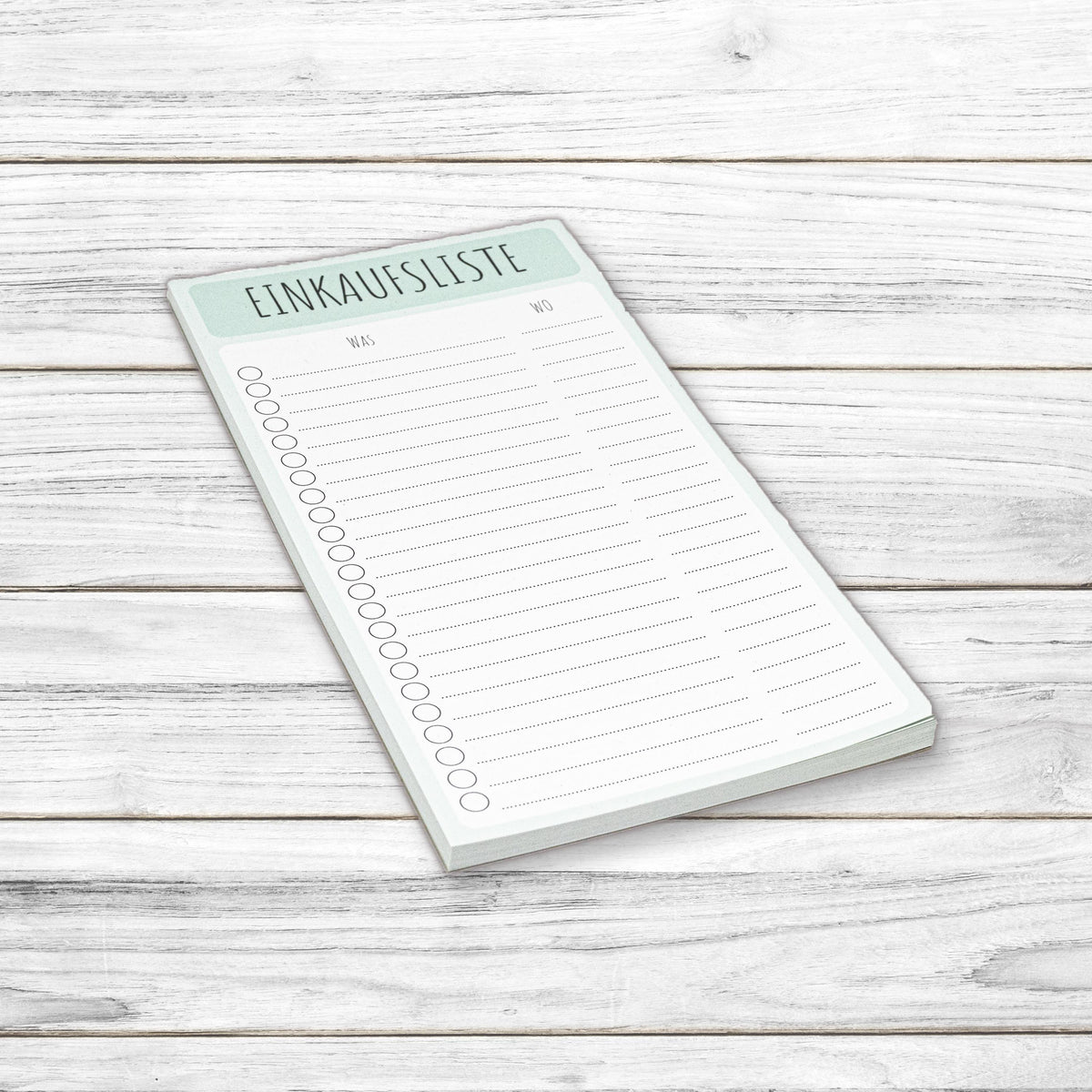 Block Einkaufsliste - Notizblock - 50 Blatt - Format DIN Lang