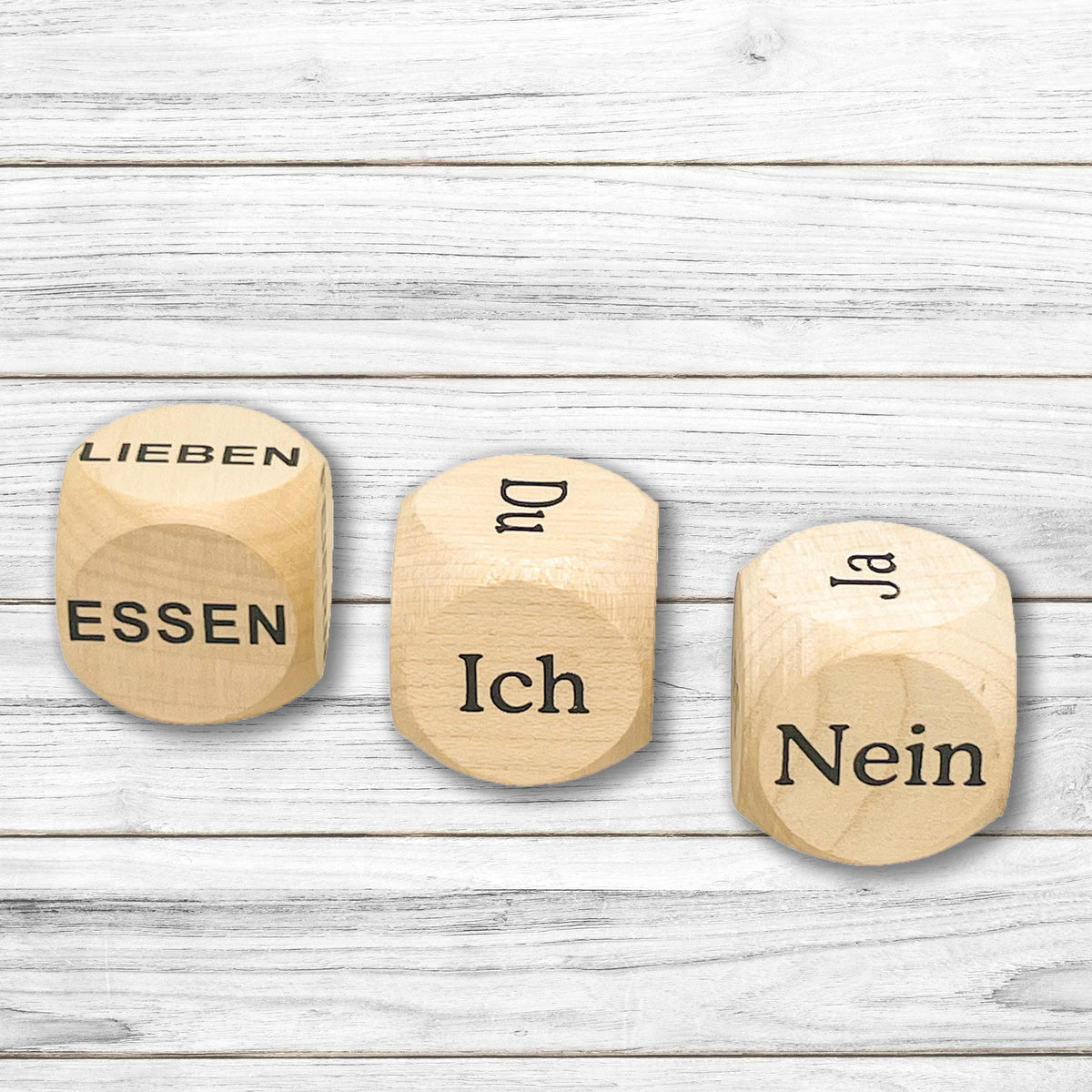 Würfel • Holzwürfel • Entscheidungswürfel • Liebeswürfel • 3cm