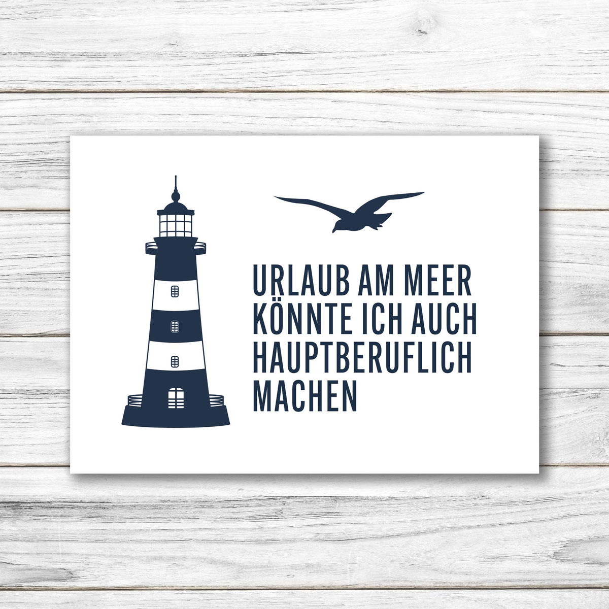 Postkarte • Ansichtskarte • norddeutsche Grußkarte • maritim "Urlaub am Meer" - DIN A6