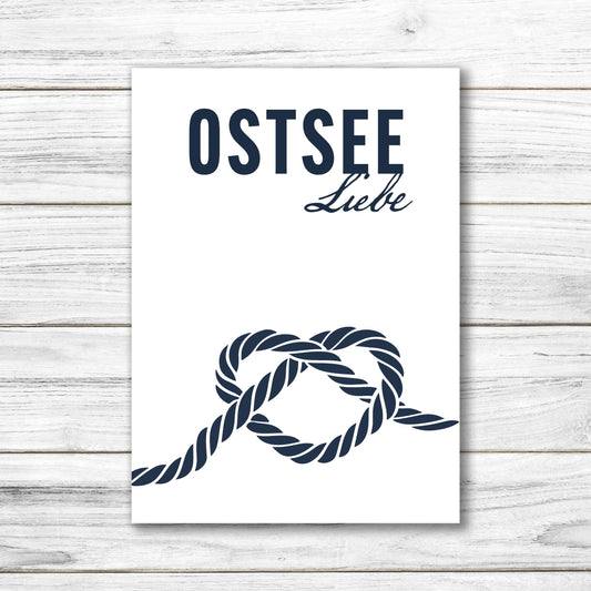 Postkarte • Ansichtskarte • norddeutsche Grußkarte • maritim "Ostsee Liebe" - DIN A6
