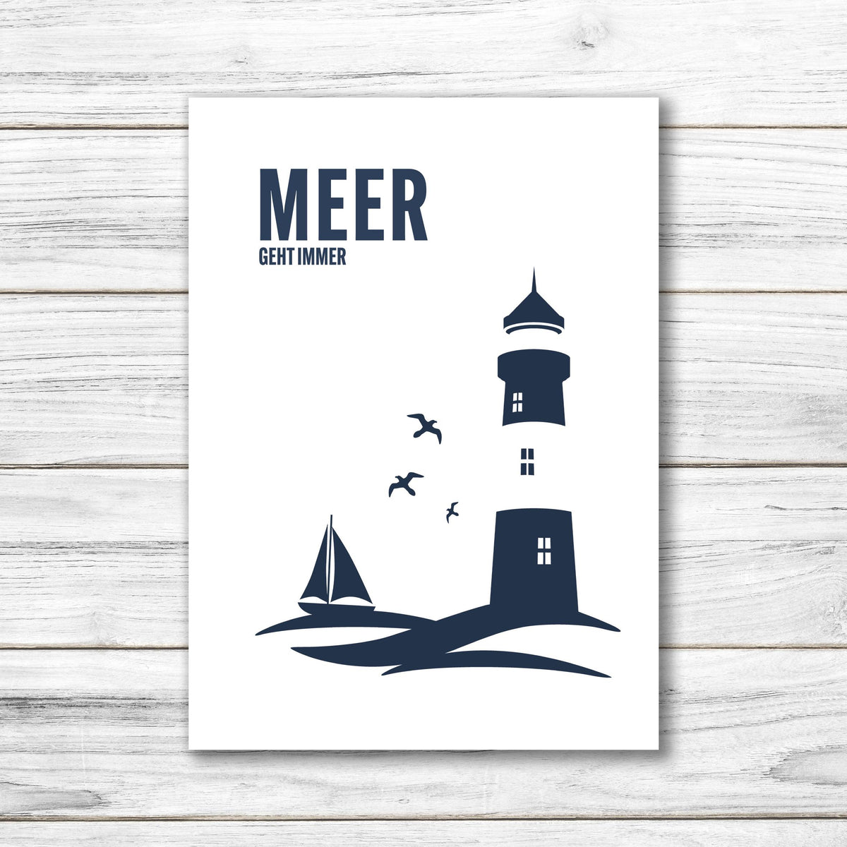 Postkarte • Ansichtskarte • norddeutsche Grußkarte • maritim "Meer geht immer" - DIN A6