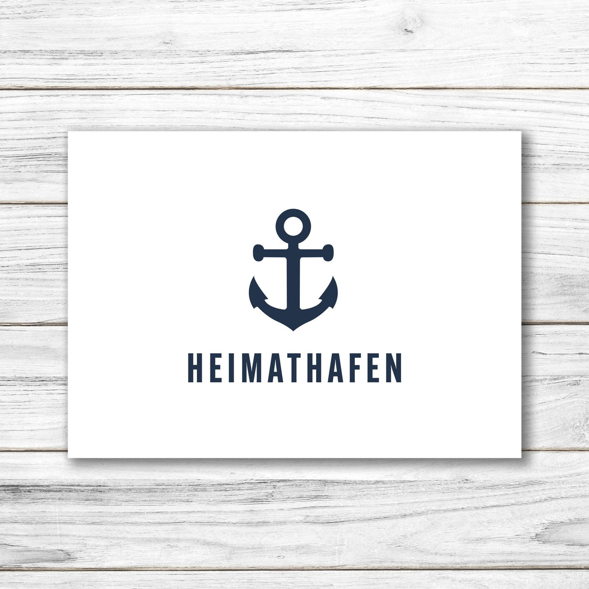 Postkarte • Ansichtskarte • norddeutsche Grußkarte • maritim "Heimathafen" - DIN A6