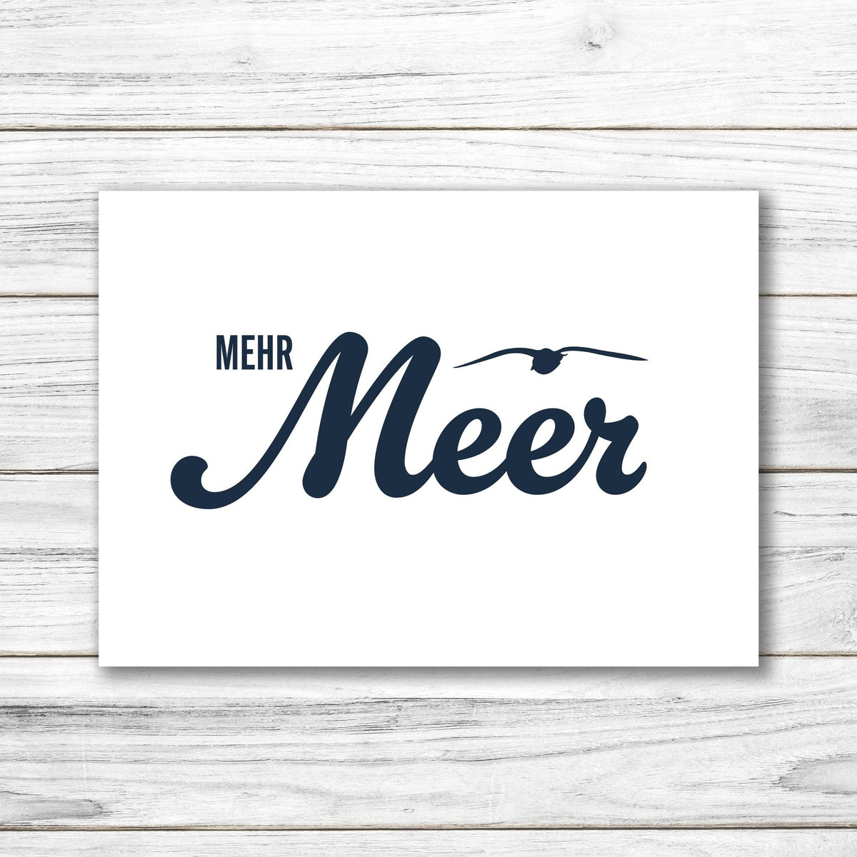 Postkarte • Ansichtskarte • norddeutsche Grußkarte • maritim "Mehr Meer" - DIN A6