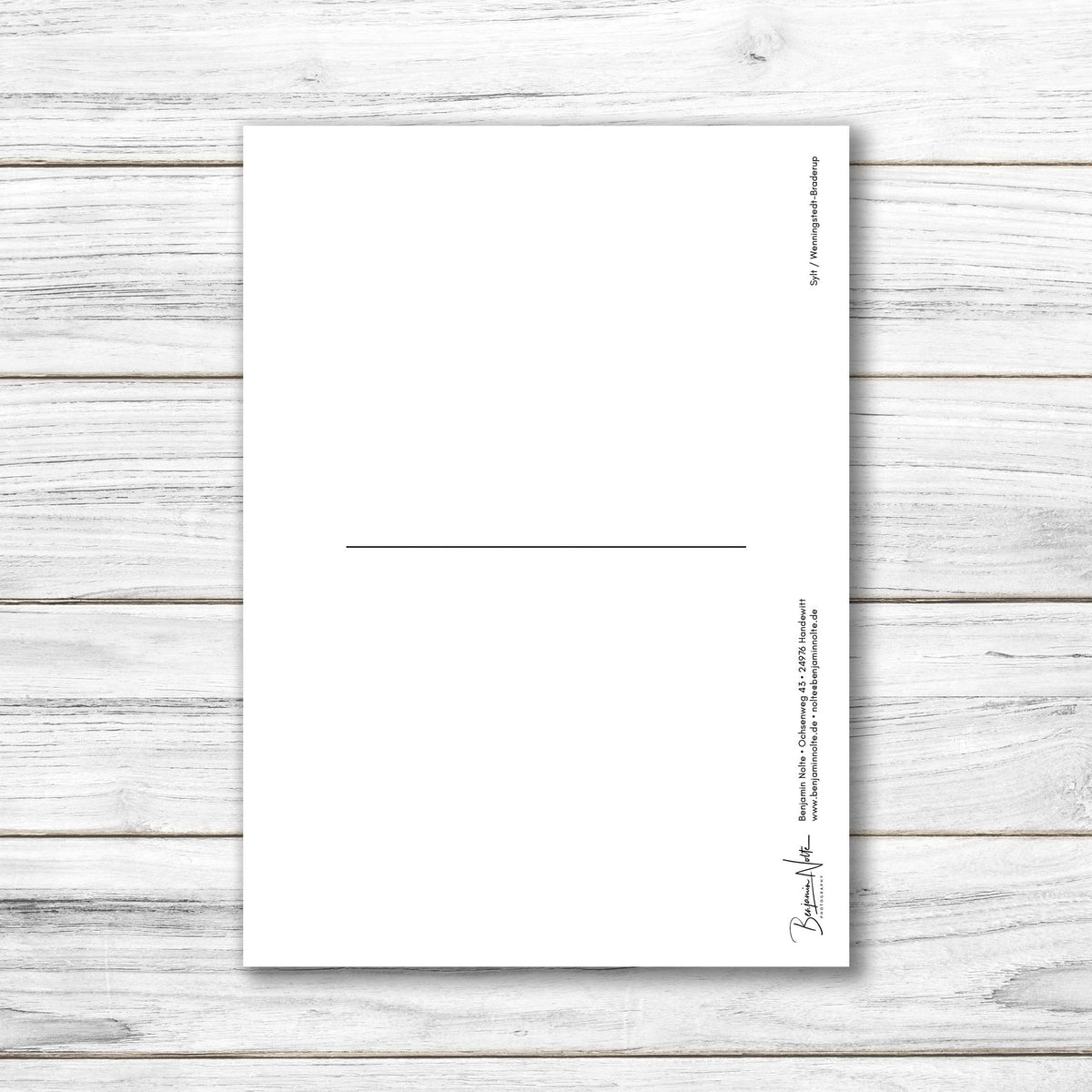 Postkarte, Ansichtskarte Sylt - auf Wunsch mit Kartenhalter aus Buchenholz