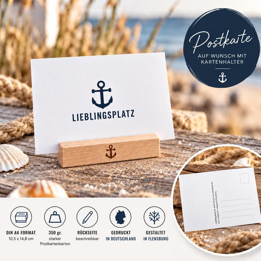 Postkarte • Ansichtskarte • norddeutsche Grußkarte • maritim "Lieblingsplatz" - DIN A6