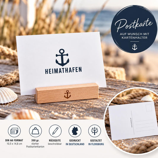 Postkarte • Ansichtskarte • norddeutsche Grußkarte • maritim "Heimathafen" - DIN A6