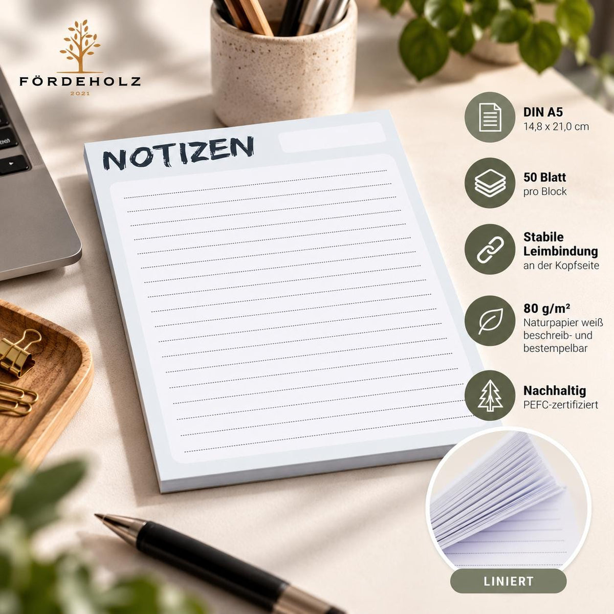 Notizblock DIN A5 50 Blatt - To do list - Notizliste - Notizen - Schreibblock