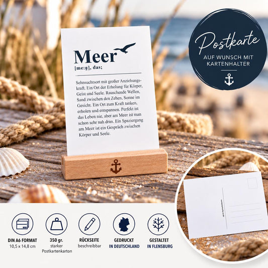 Postkarte • Ansichtskarte • norddeutsche Grußkarte • maritim "Definition Meer" - DIN A6