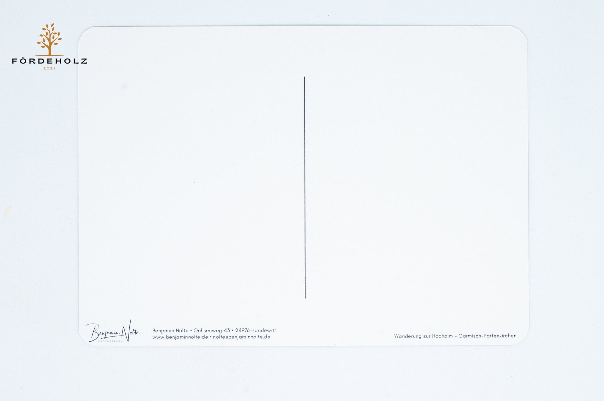 Postkarte Garmisch Partenkirchen - Alpen - auf Wunsch mit Kartenhalter aus Buchenholz