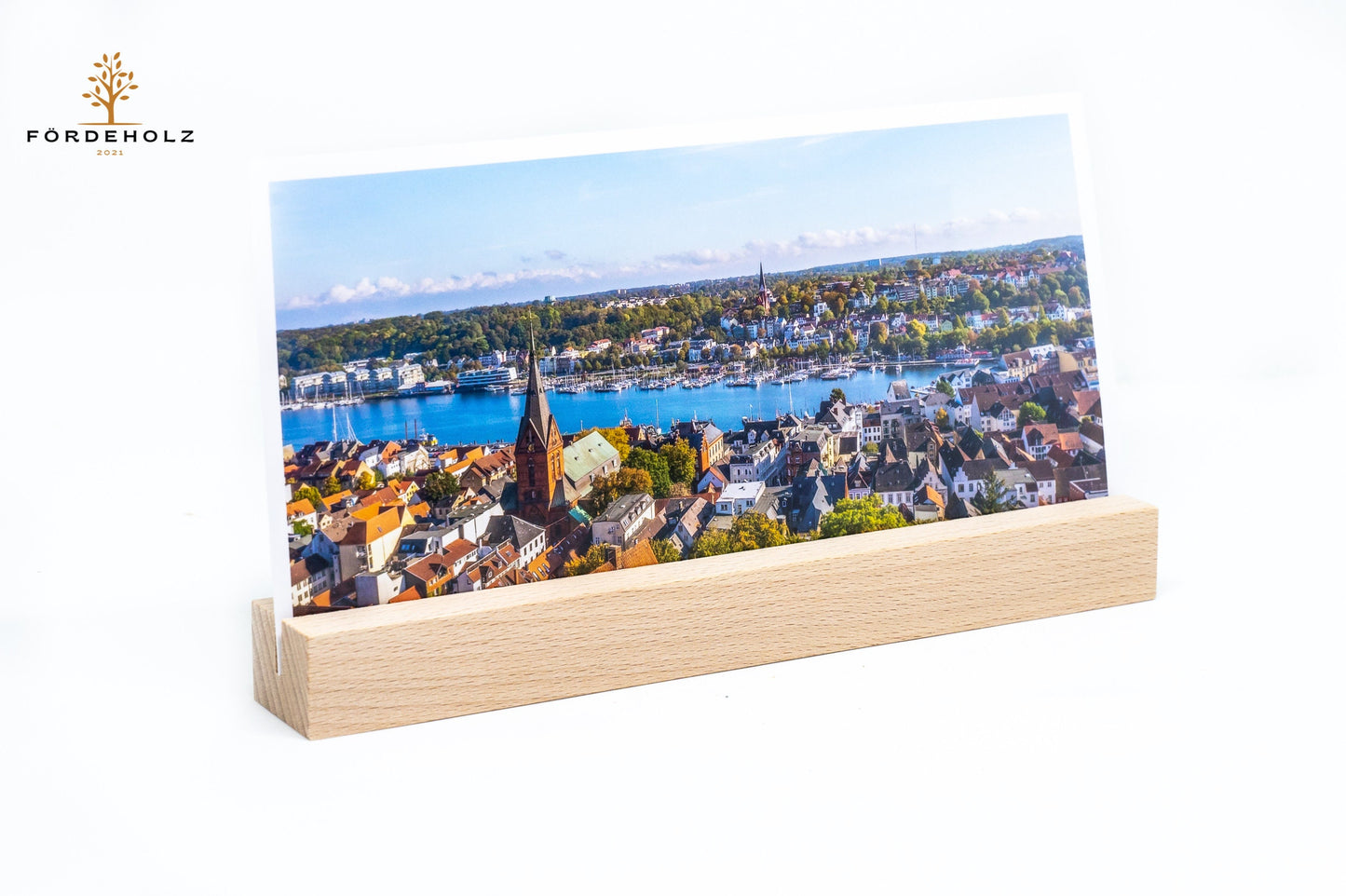 XL Foto- und Kartenhalter aus Holz, Holzkartenhalter, Kartenaufsteller, Buchenholz ohne Gravur