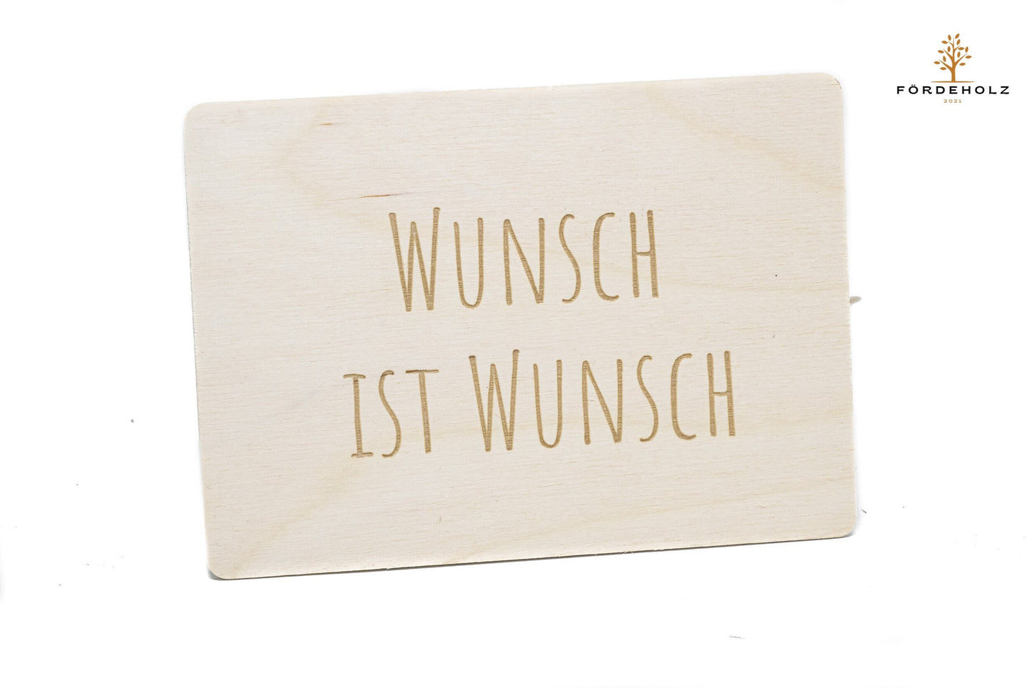 Holzpostkarte - Holzkarte - 14x10cm mit individueller Wunschgravur - Postkarte