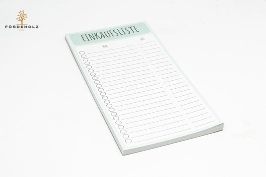 Block Einkaufsliste - Notizblock - 50 Blatt - Format DIN Lang