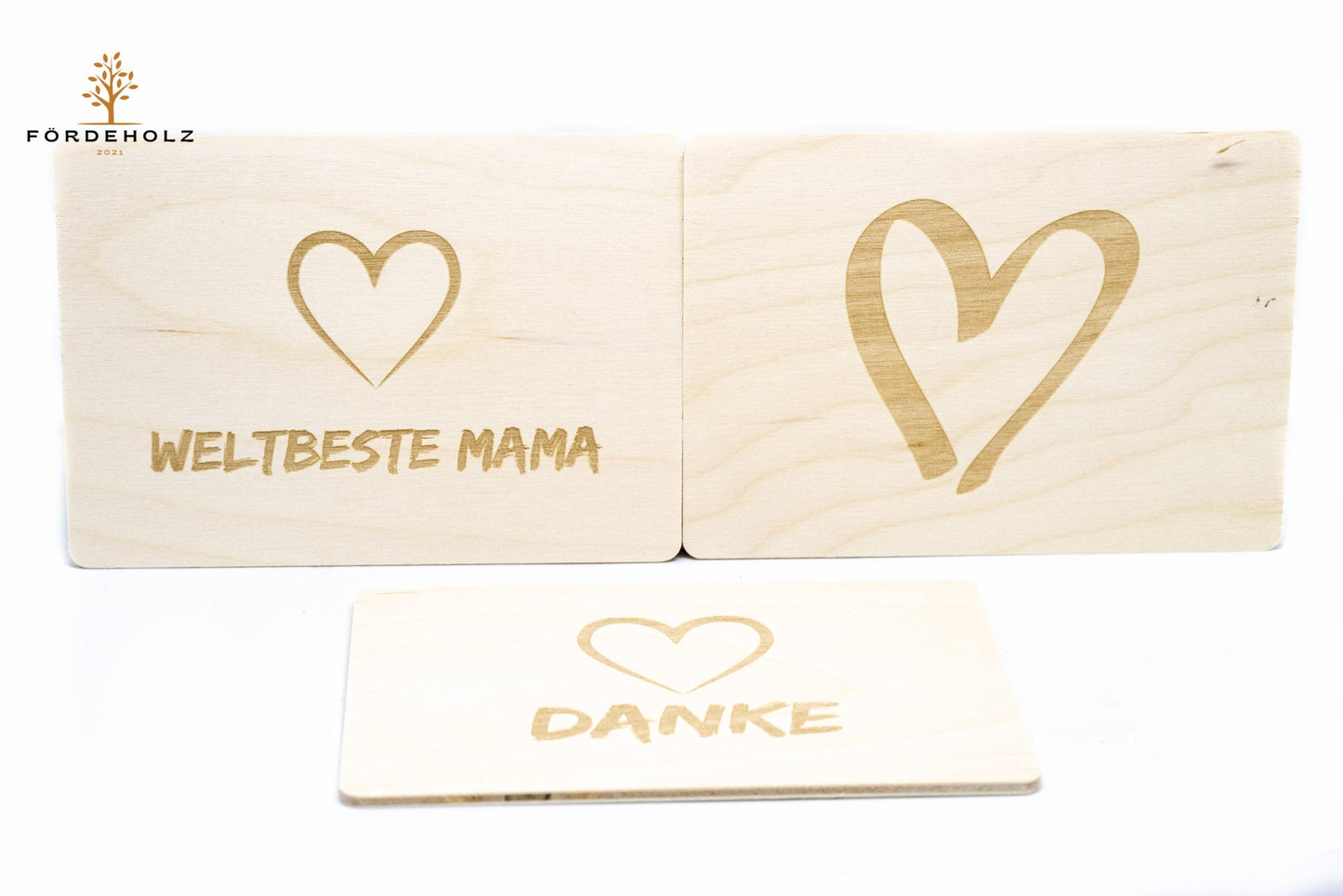 Holzpostkarte - Muttertag Geschenk - Mutter - Postkarte - Karte zum Muttertag - Karte - Mama - Danke