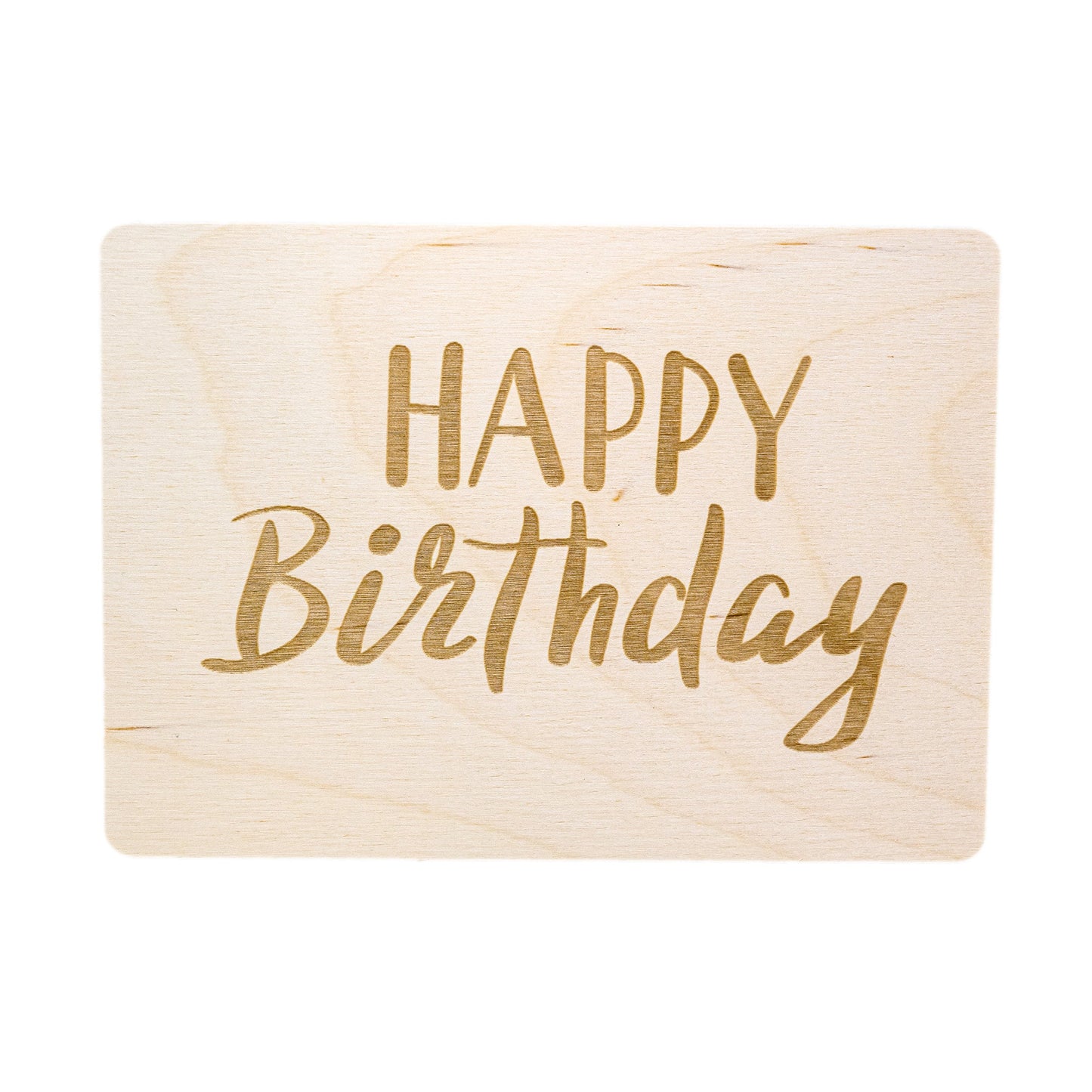 Holzpostkarte - Happy Birthday - Herzlichen Glückwunsch - Postkarte - Karte zum Geburtstag - Karte - Geburtstagskarte