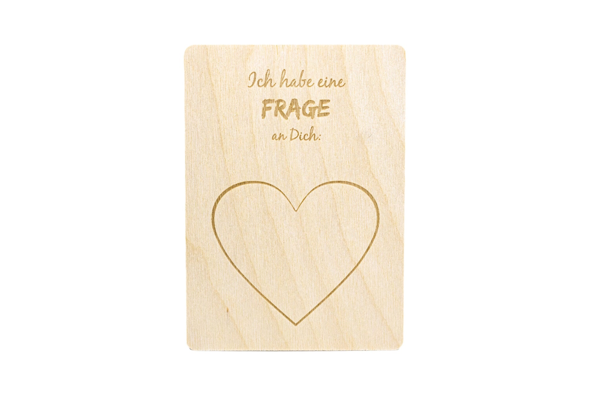 5er Set • Rubbelkarte aus Holz zum selber beschriften • "Frage an Dich" • Holzpostkarte • Rubbellos • Gutschein • Rubbel Gutschein • 10x14cm