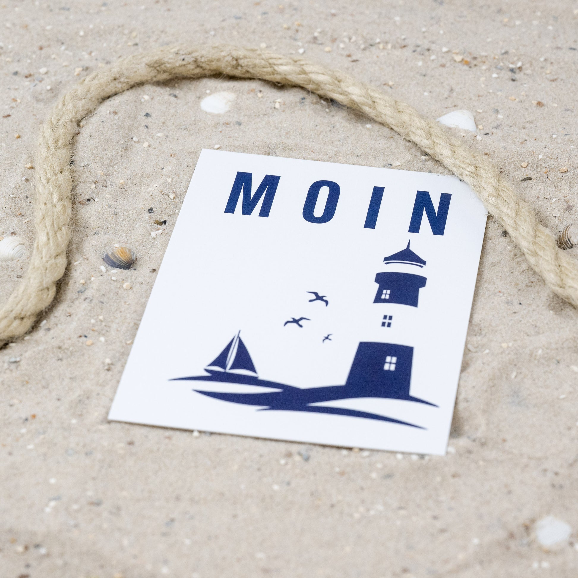 Postkarte • Ansichtskarte • norddeutsche Grußkarte • maritim "Moin" - DIN A6