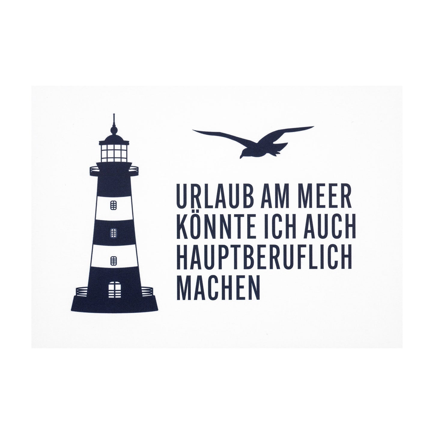 Postkarte • Ansichtskarte • norddeutsche Grußkarte • maritim "Urlaub am Meer" - DIN A6