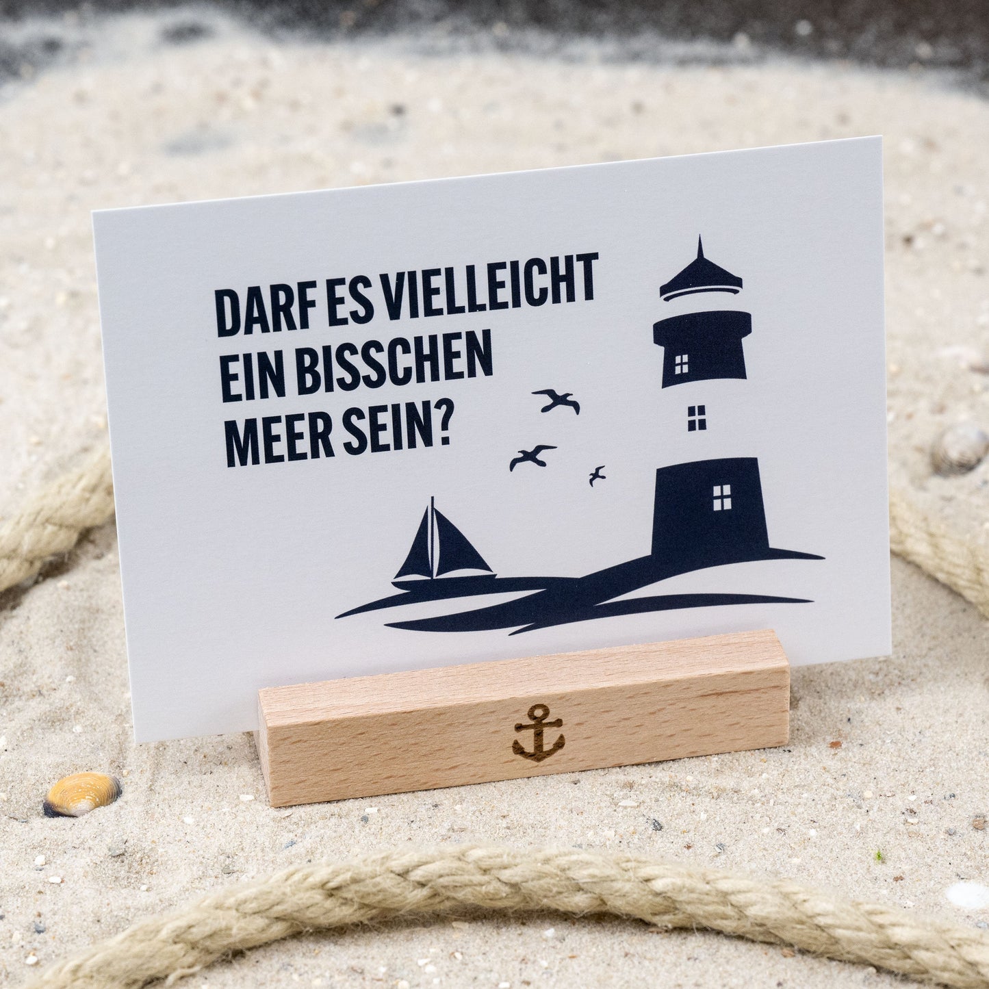Postkarte • Ansichtskarte • norddeutsche Grußkarte • maritim "Darf es vielleicht ein bisschen Meer sein" - DIN A6