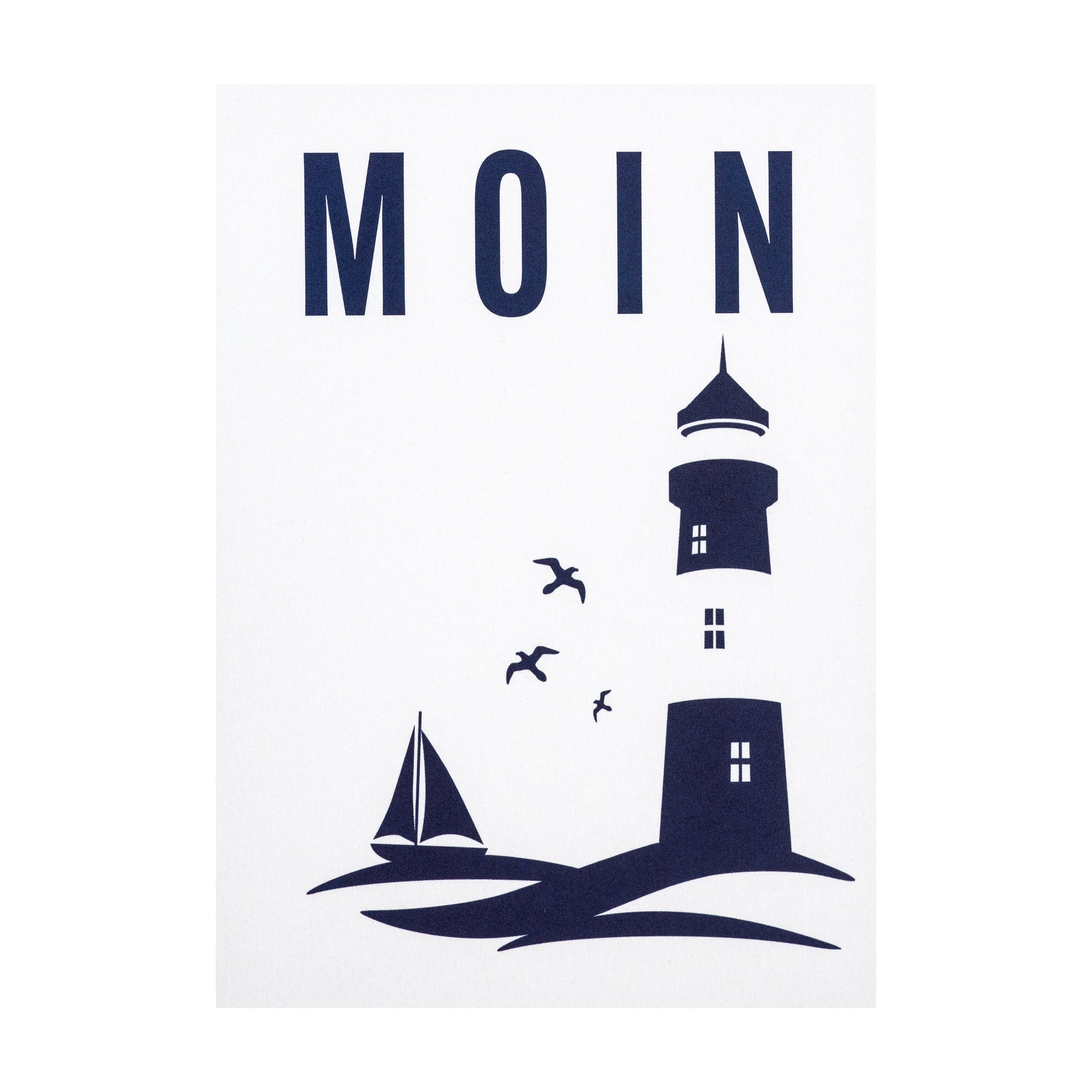 Postkarte • Ansichtskarte • norddeutsche Grußkarte • maritim "Moin" - DIN A6