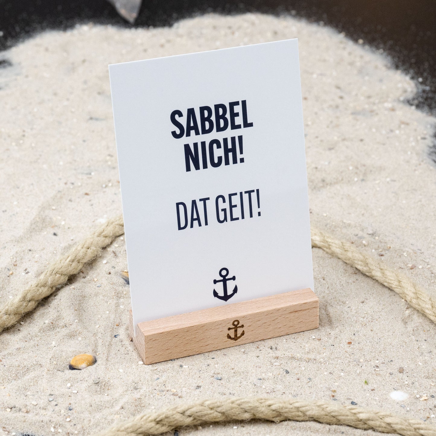 Postkarte • Ansichtskarte • norddeutsche Grußkarte • maritim "Sabbel nich" - DIN A6