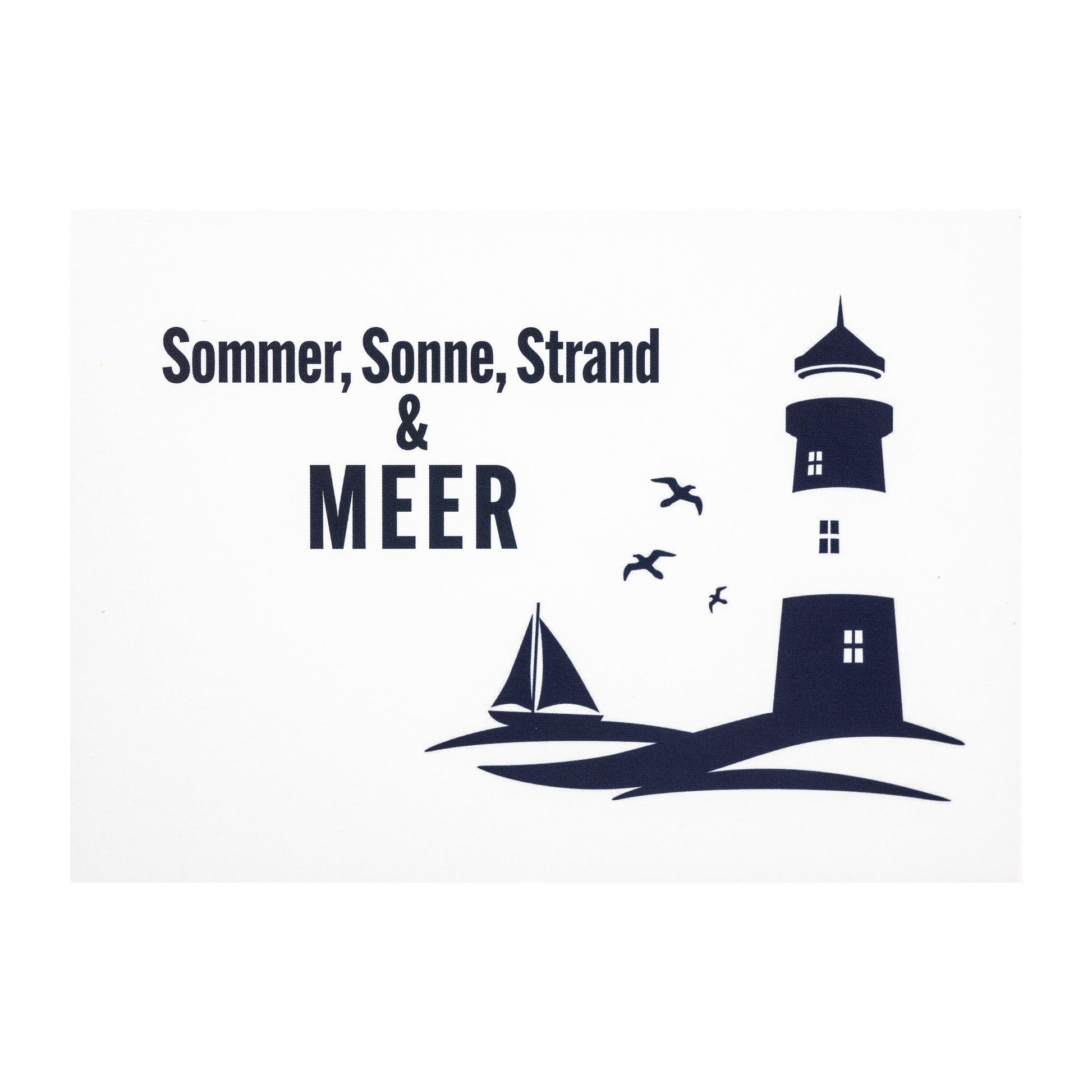 Postkarte • Ansichtskarte • norddeutsche Grußkarte • maritim "Sommer, Sonne, Strand & Meer" - DIN A6