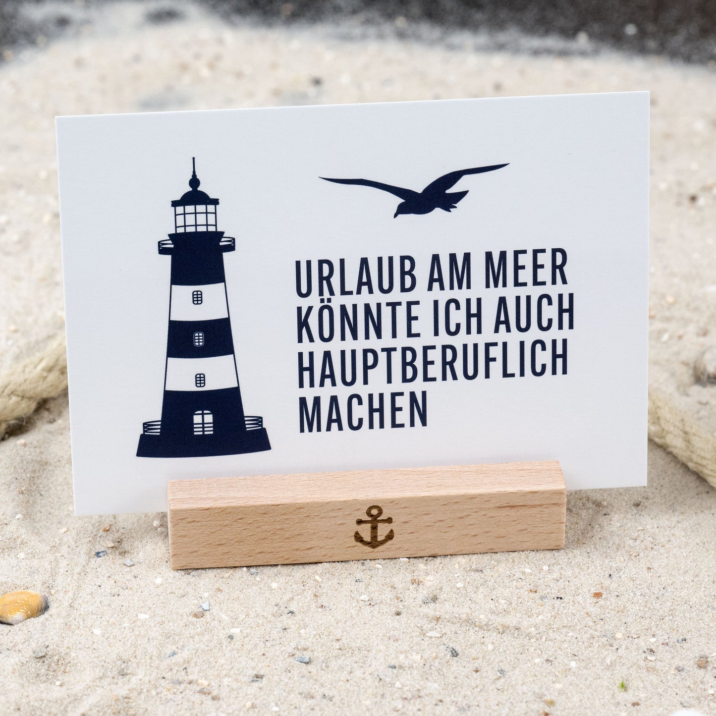 Postkarte • Ansichtskarte • norddeutsche Grußkarte • maritim "Urlaub am Meer" - DIN A6