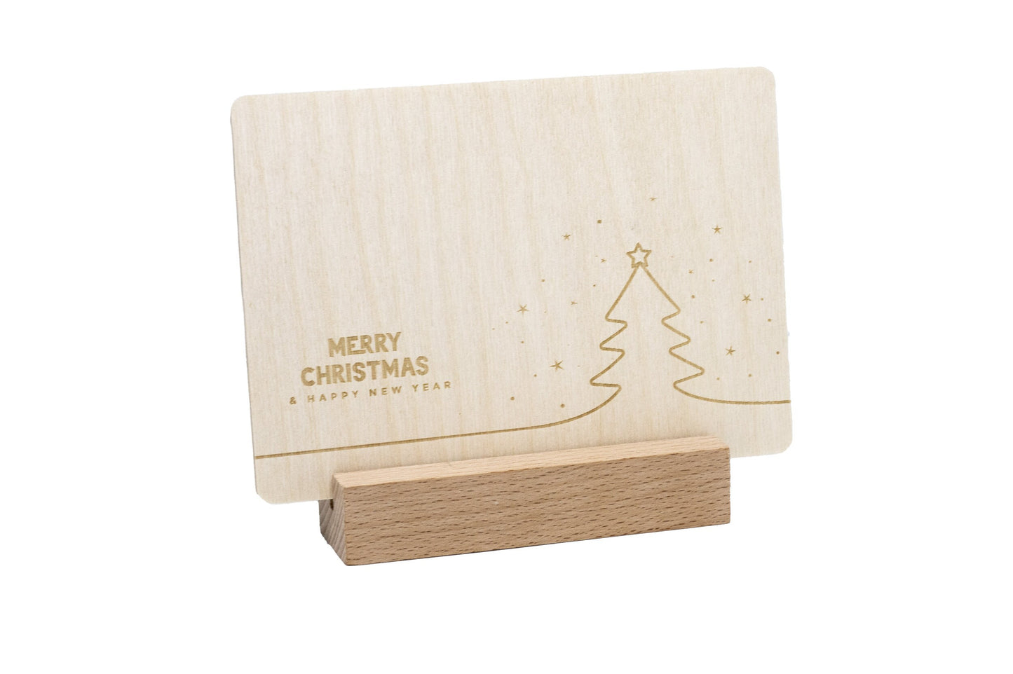 Holzpostkarte • Weihnachtskarte • Weihnachten • Deko • Holzkarte • Postkarte mit Weihnachtsmotiv • Lasergravur • 14x10 cm