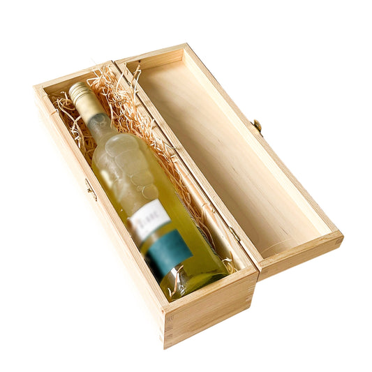 Weinkiste • Holzkiste für Weinflasche • Geschenkverpackung • 36 x 11 x 10 cm • Weinliebhaber • mit Wunschgravur
