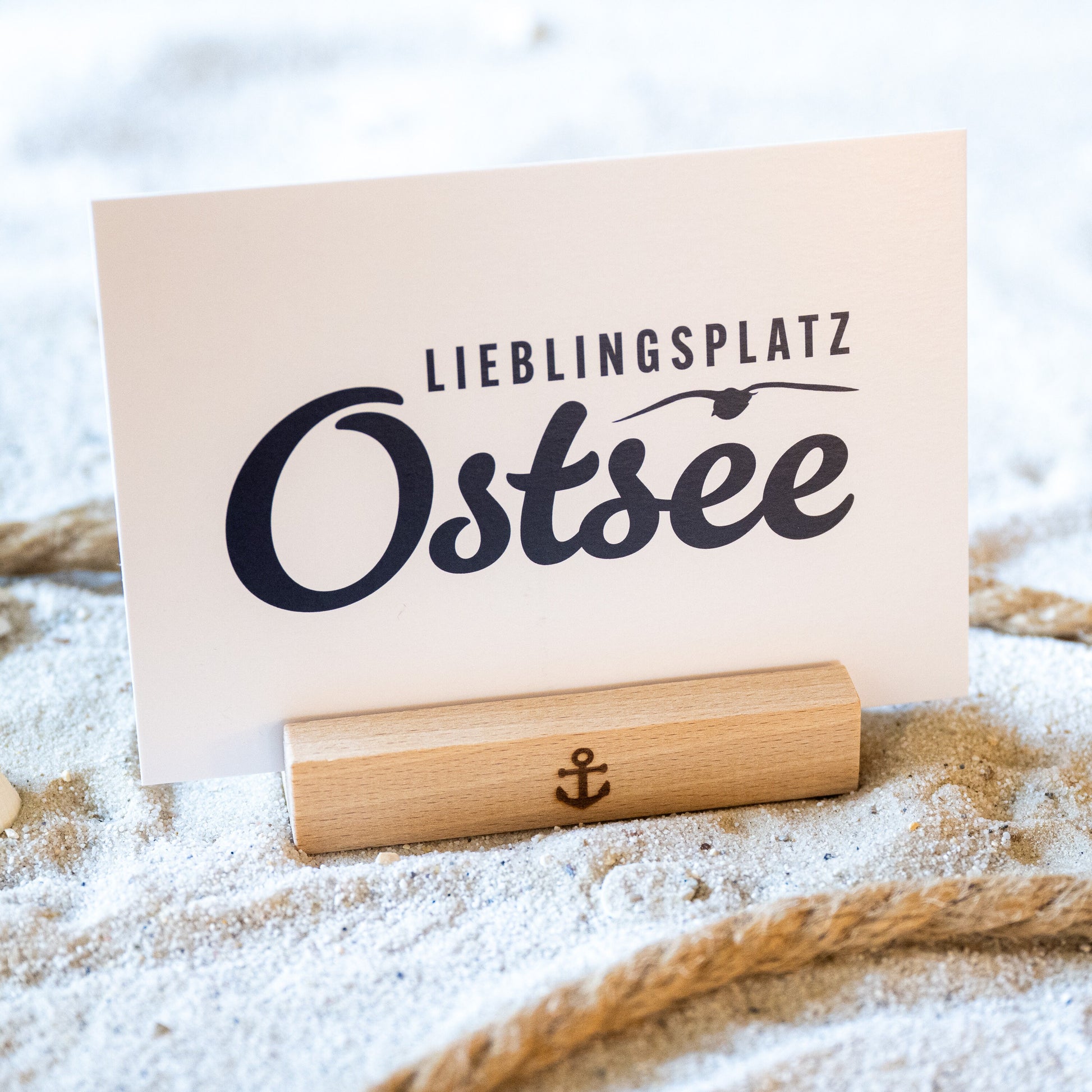 Postkarte • Ansichtskarte • norddeutsche Grußkarte • maritim "Lieblingsplatz Ostsee" - DIN A6