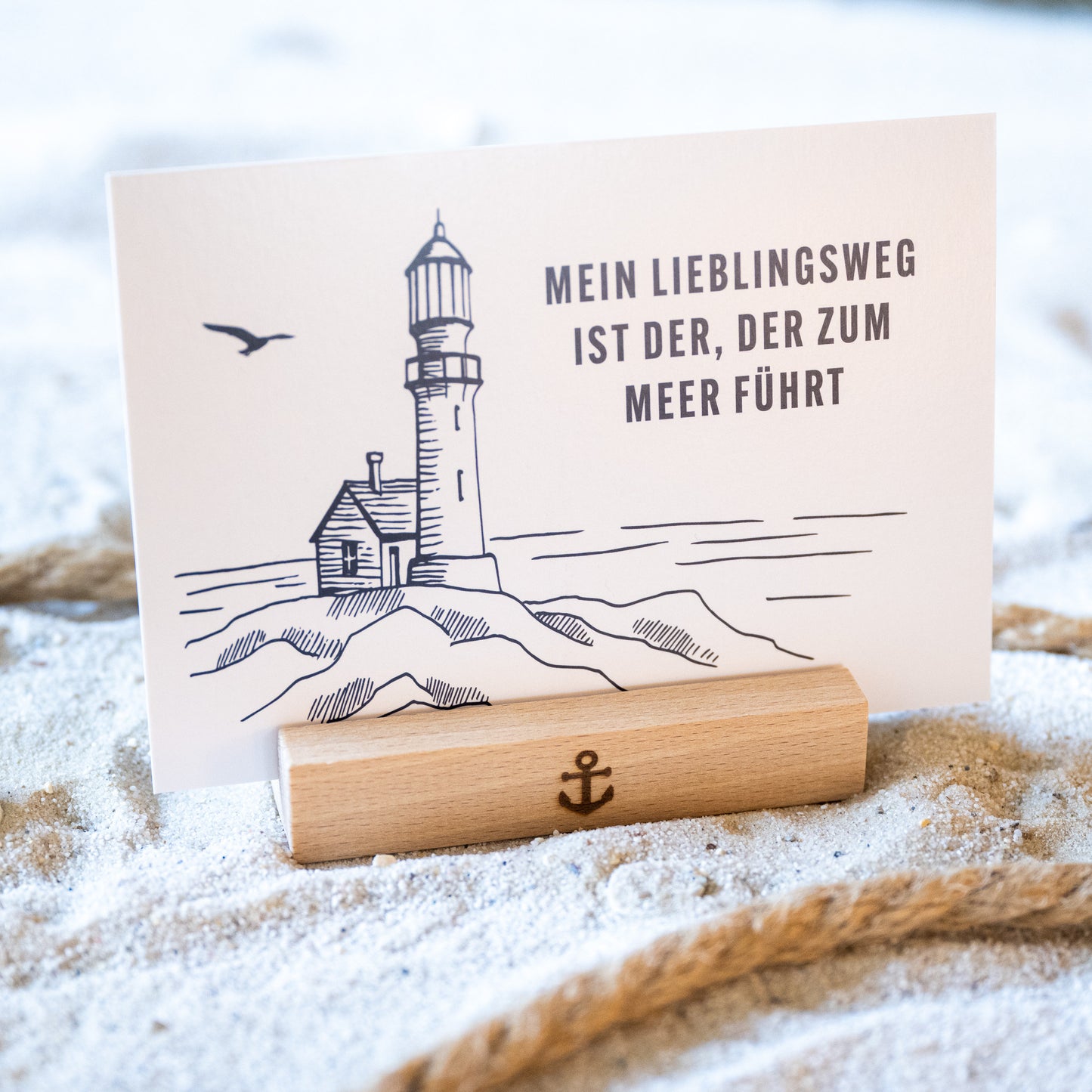 Postkarte • Ansichtskarte • norddeutsche Grußkarte • maritim "Lieblingsweg" - DIN A6